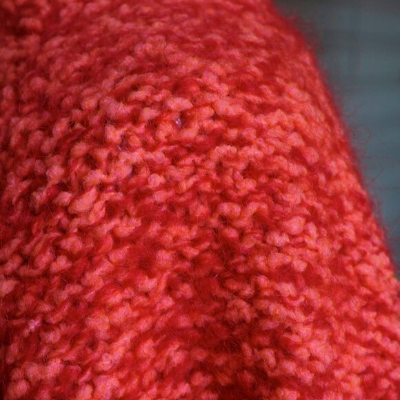 Saks VTG 60s Wool Sweater Mock Neck Boxy Fit Twee Mad Men 3/4 Sleeve Turtleneck - Picture 9 of 13